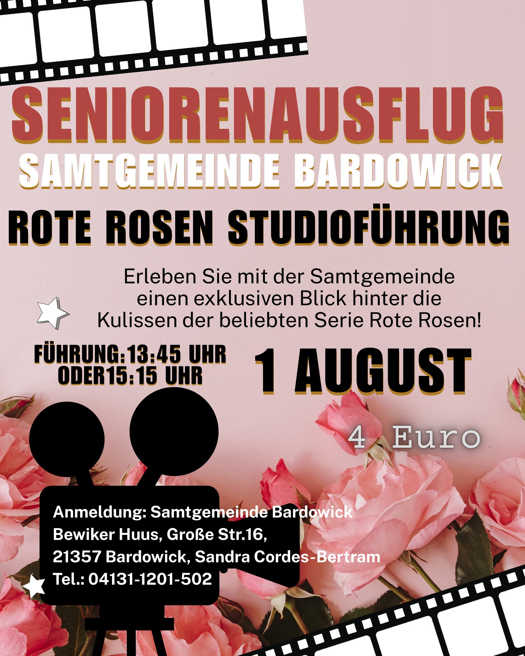 Seniorenausflug mit Rote Rosen Studioführung