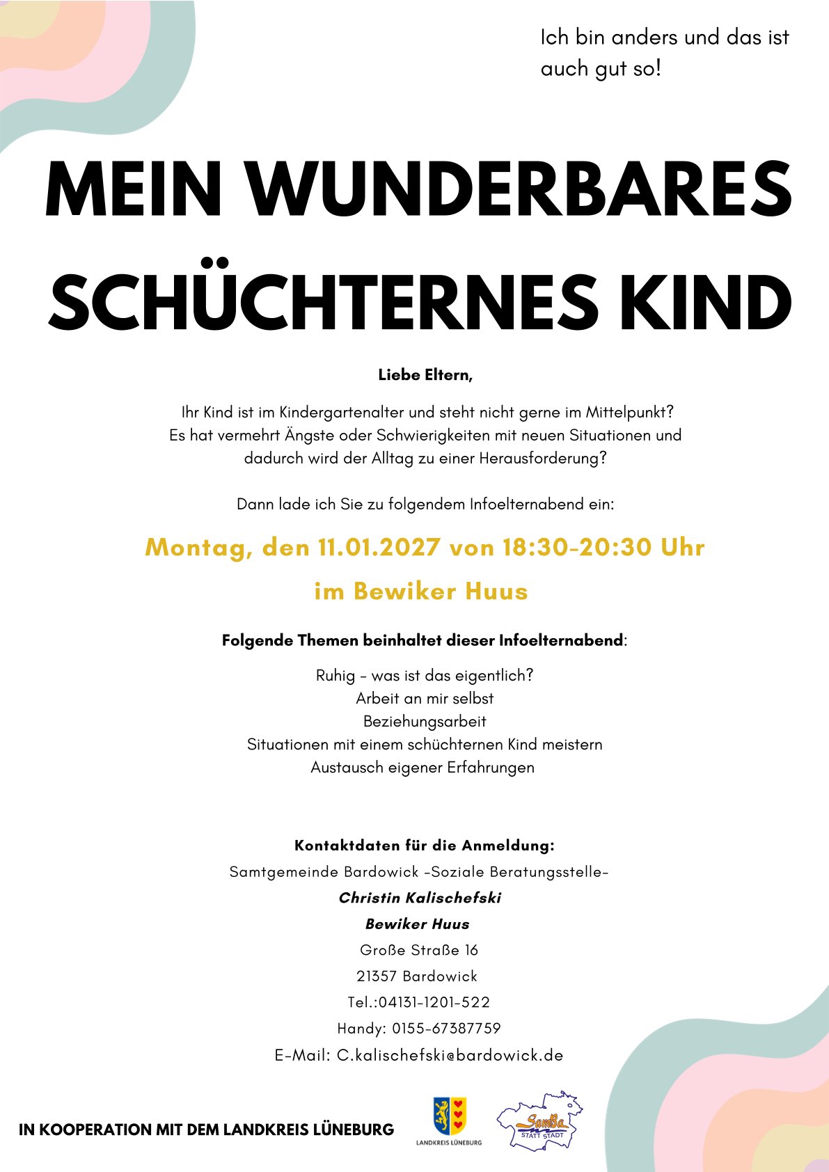Elternabend am 11.01.27: mein wunderbares schüchternes Kind