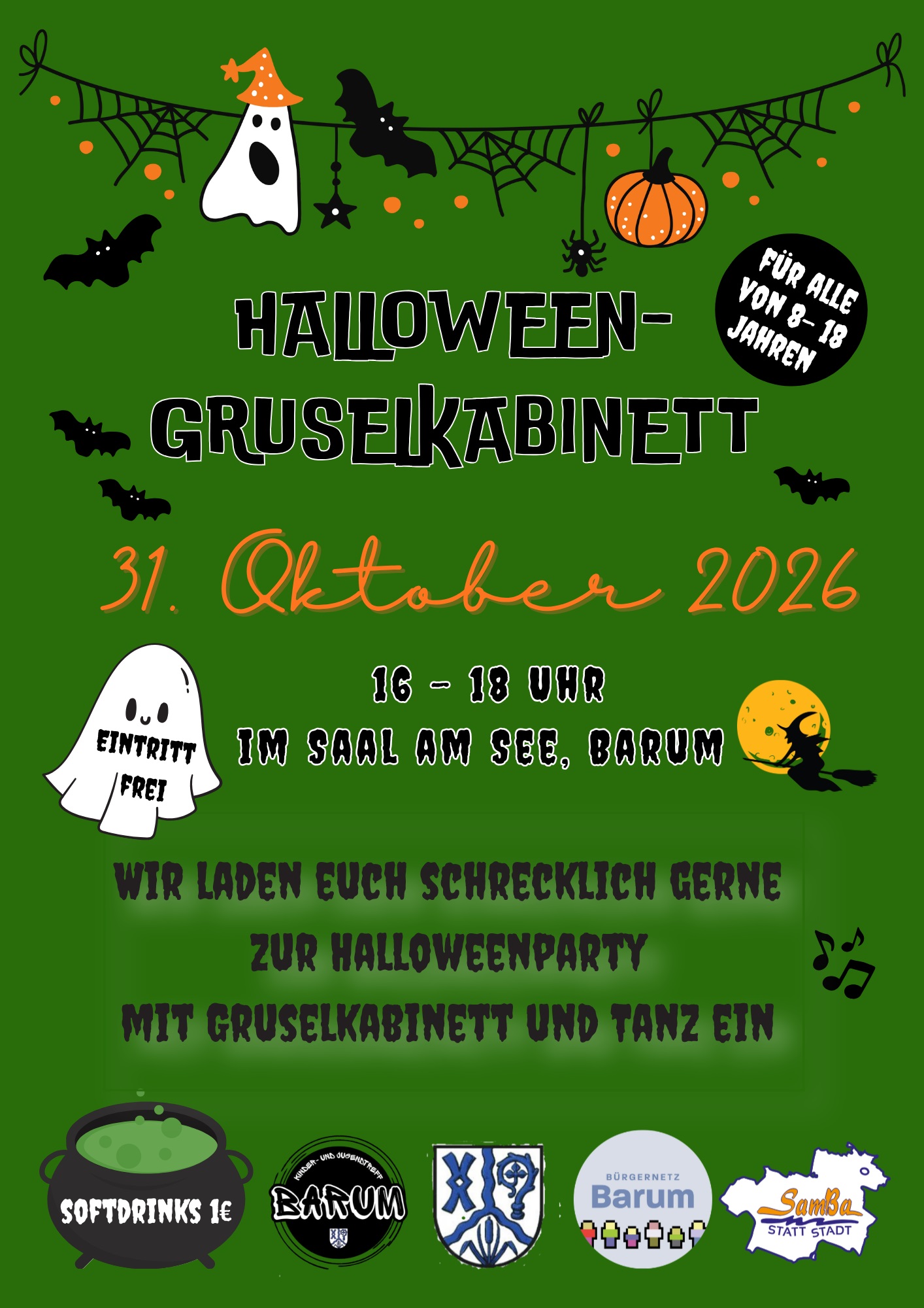Halloween-Gruselkabinett am 31.10.26 im Saal am See in Barum