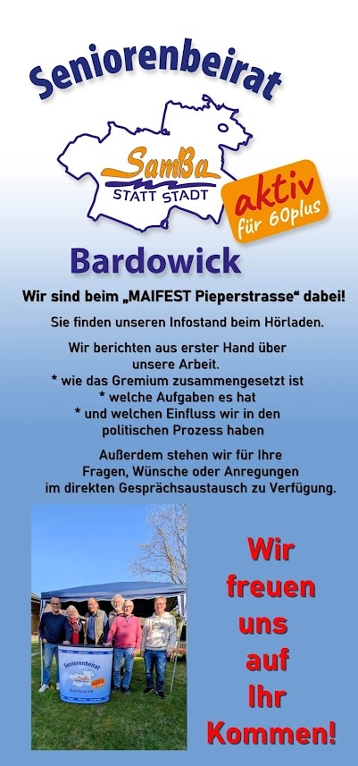 Der Seniorenbeirat auf dem Maifest in der Pieperstraße in Bardowick am 31.05.2026