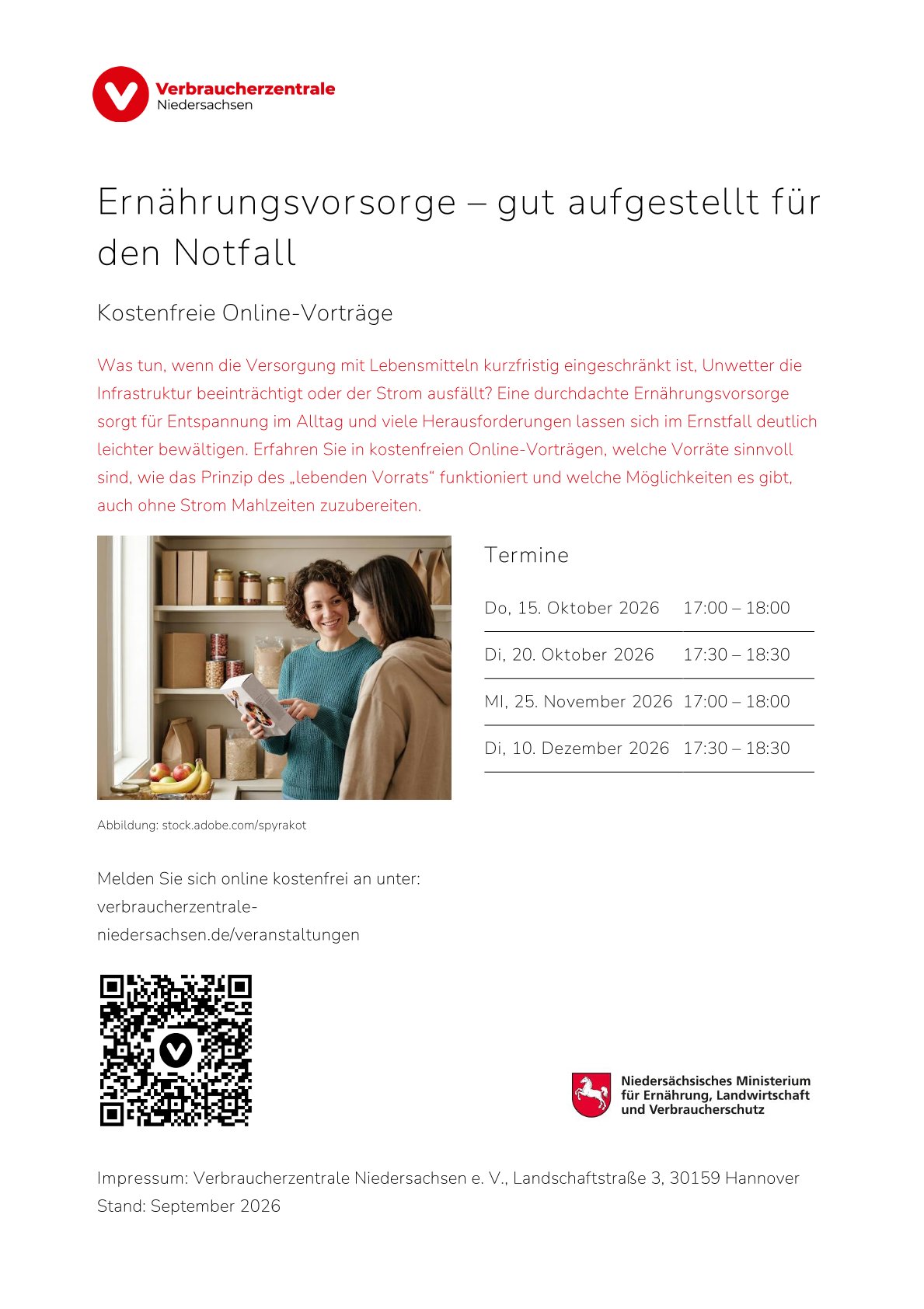 Erfahren Sie, welche Vorräte für Notfälle sinnvoll sind