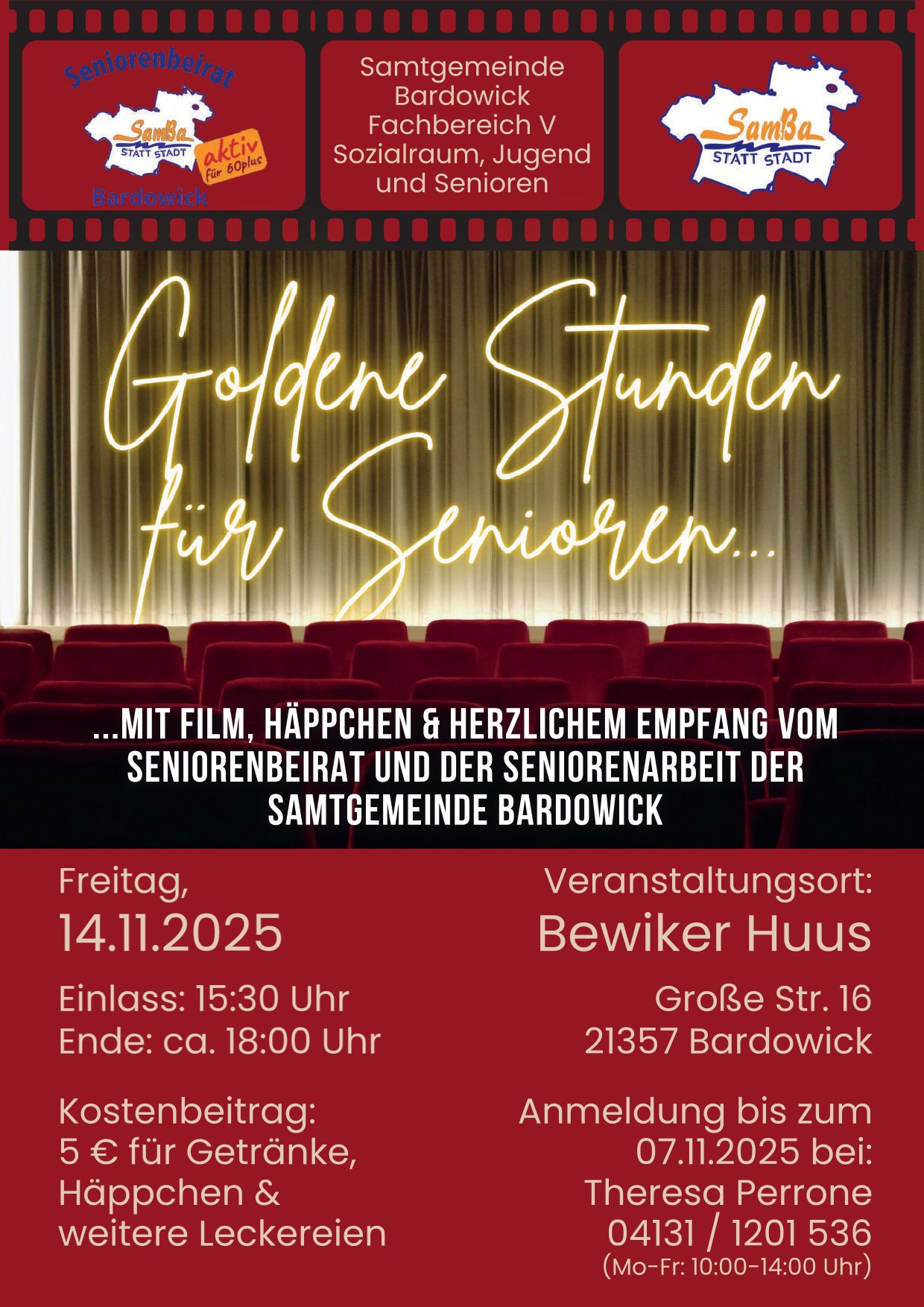 Film und Snacks beim 1. Bardowicker Seniorenkino