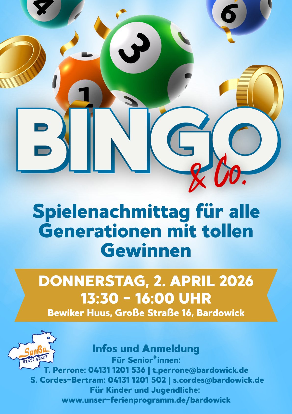 Spielenachmittag für alle Generationen mit tollen Gewinnen am 02. April 2026