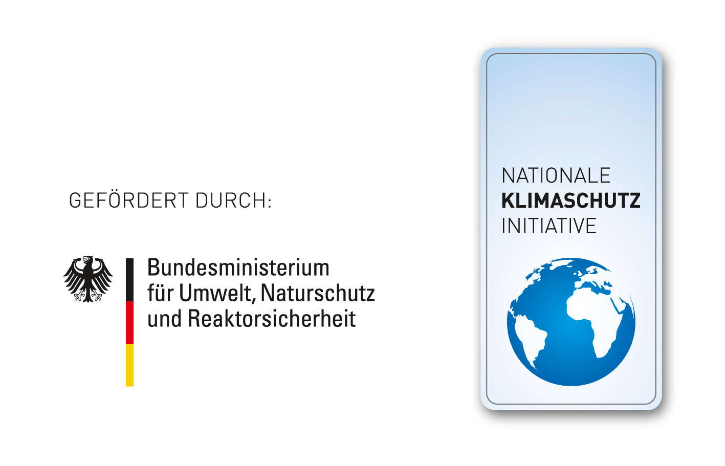 Logo Bundesministerium für Umwelt und Naturschutz, sowie Logo der Nationalen Klimaschutz Initative Logo Bundesministerium für Umwelt und Naturschutz, sowie Logo der Nationalen Klimaschutz Initative